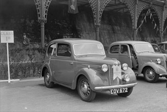 Austin 8 of CD Buckley at the RAC Rally, Madeira Drive, Brighton, 1939. Artist: Bill Brunell.