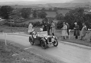 Austin 7 Nippy of DN Kennedy competing in the South Wales Auto Club Welsh Rally, 1937 Artist: Bill Brunell.