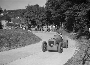 Ford Model 10 racing special of J Eason-Gibson competing in the VSCC Croydon Speed Trials, 1937. Artist: Bill Brunell.