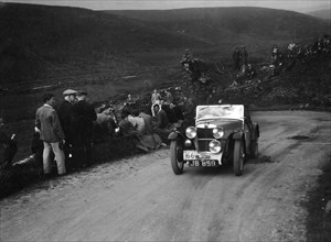 MG J2 of RA MacDermid competing in the MCC Edinburgh Trial, West Stonesdale, Yorkshire Dales, 1933. Artist: Bill Brunell.