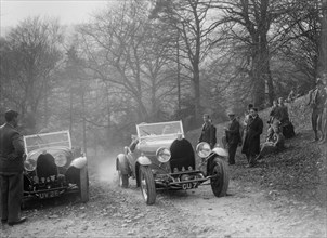 Bugatti Type 49, Bugatti Owners Club Trial, Nailsworth Ladder, Gloucestershire, 1932. Artist: Bill Brunell.