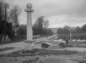Lea-Francis, junction of A40 and Aylesbury road, High Wycombe, Buckinghamshire, c1920s. Artist: Bill Brunell.