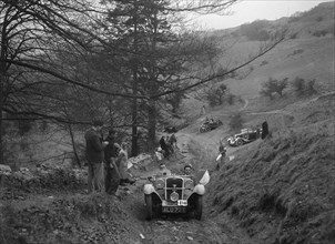 Singer competing in the MG Car Club Abingdon Trial/Rally, 1939. Artist: Bill Brunell.