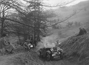 Triumph competing in the MG Car Club Abingdon Trial/Rally, 1939. Artist: Bill Brunell.