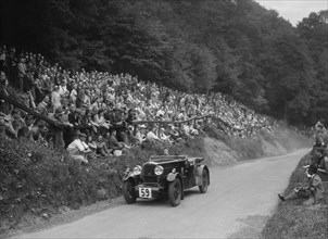 Morris special of Barbara Skinner at the MAC Shelsley Walsh Hill Climb, Worcestershire, 1932. Artist: Bill Brunell.