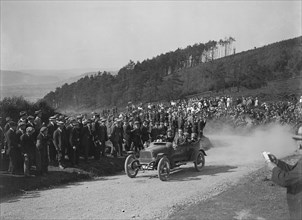 Talbot competing in the South Wales Auto Club Caerphilly Hillclimb, Wales, pre 1915.   Artist: Bill Brunell.