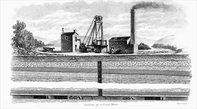 'Section of a Coal Mine', 1860. Artist: Thomas Dick