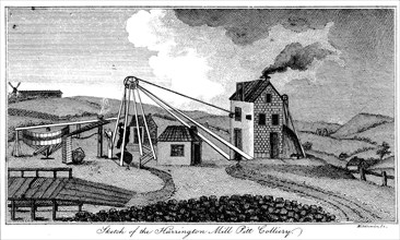 'Sketch of the Harrington Mill Pitt Colliery', County Durham, early 19th century. Artist: Middlemist