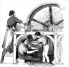 Worsted manufacturing, c1845. Artist: Unknown