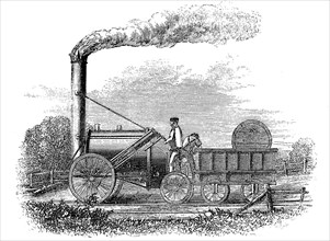George Stephenson's locomotive 'Rocket', 1829 (1859). Artist: Unknown