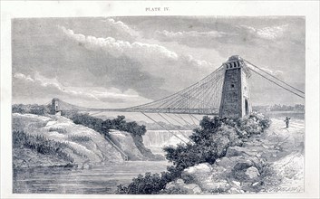 Falls View Suspension Bridge, Niagara, North America, c1869-c1889. Artist: Unknown