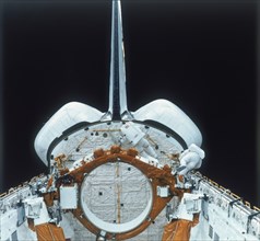 Space Shuttle Astronaut on EVA, 1980s Artist: Unknown
