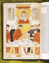 Anatomy lecture at Padua, Italy, 1483. Artist: Unknown