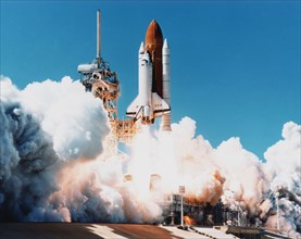 Launch of Space Shuttle Columbia from Kennedy Space Center, Florida, USA, 4 April 1997. Artist: Unknown