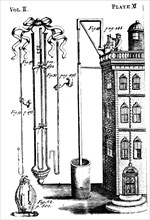Robert Boyle's experiments with air pumps, 1725. Artist: Unknown