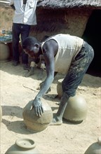 Making pots without a wheel, Nigeria, c1966. Artist: Unknown