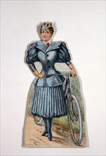 Woman in cycling dress, American, c1900. Artist: Unknown