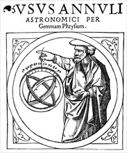 Reiner Gemma Frisius, Dutch astronomer, geographer, cartographer and mathematician, 1539. Artist: Unknown