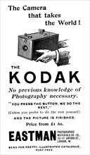 Advertisement for Kodak cameras, 1893. Artist: Unknown