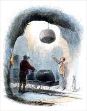 Coal mining: sending baskets (corves) of coal to the surface of a mine, 1852. Artist: Unknown