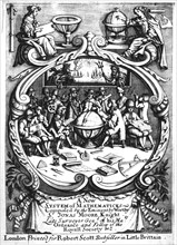 Frontispiece of A New System of Mathematicks by Jonas Moore, 1681. Artist: Unknown