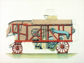 Portable threshing machine, c1910. Artist: Unknown