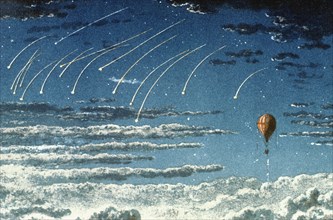 Leonid meteor shower, 1870. Artist: Unknown