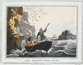 'Bird Catching from Below', Shetland Islands, 1813. Artist: Unknown