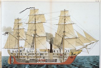 Transitional ship, 1886. Artist: Unknown