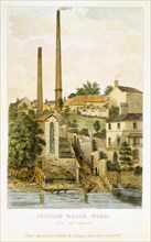 'Chester Water Works, from the fields', 1852. Artist: John Romney