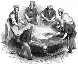 Making beaver hats, 1841. Artist: Anon