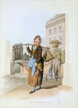 Rabbit seller, 1808. Artist: William Henry Pyne