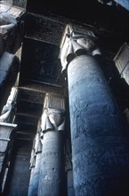 Detail of pillar, Temple of Hathor, Dendera, Egypt, c125 BC-c60 AD. Artist: Unknown