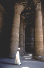 Columns in the Hypostyle Hall, Temple of Horus, Edfu, Egypt, Ptolemaic Period, c251 BC-246 BC. Artist: Unknown