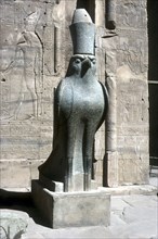 Statue of the god Horus, Temple of Horus, Edfu, Egypt, Ptolemaic Period, c251 BC-c246 BC. Artist: Unknown