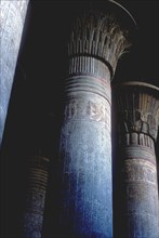 Pillars in the Hypostyle Hall, Temple of Khnum, Ptolemaic & Roman Periods. Artist: Unknown
