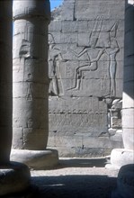 Relief of Rameses II before Amun and Mut, The Ramesseum, Temple of Rameses II, Luxor, Egypt. Artist: Unknown