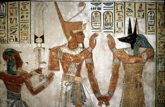 Wallpainting from a tomb of son of Rameses III, Valley of the Queens, Luxor, Egypt, c12th centuryBC Artist: Unknown
