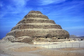 Step Pyramid of King Djoser (Zozer), Saqqara, Egypt, 3rd Dynasty, c2600 BC. Artist: Imhotep