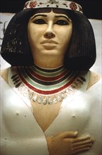 Detail of a sculpture of Nofret, wife of Prince Rahotep, Meidum, 4th Dynasty, c26th century BC. Artist: Unknown