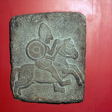 Stone relief of Horseman, Tell Halaf, Syria, c10th - 9th century BC. Artist: Unknown