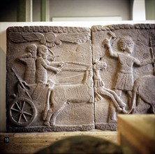 Hittite relief of a chariot. Artist: Unknown