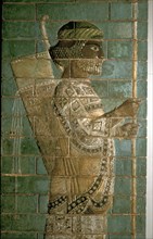 Detail of a relief showing an archer of the Persian Royal Guard, Palace of Darius I, Susa, c500 BC. Artist: Unknown