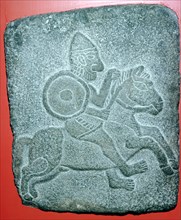Hittite relief of a horseman, Tell Halaf, Syria, c10th - 9th century BC. Artist: Unknown