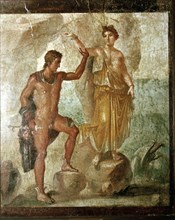 Roman wallpainting of Perseus freeing Andromeda, House of the Dioscuri, Pompeii, Italy. Artist: Unknown