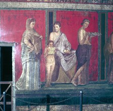 Roman wallpainting from Villa of the Mysteries, Pompeii, Italy, 1st century. Creator: Unknown.