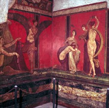 Roman wallpainting from Villa of the Mysteries, Pompeii, Italy, 1st century. Creator: Unknown.