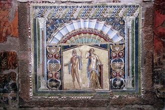 Roman mosaic of Neptune and Amphitrite, Herculaneum, Italy. Artist: Unknown