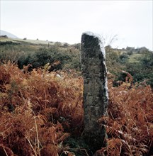 Cross-inscribed ogham stone, Dromkeare, Co.Kerry, Ireland. Artist: Unknown