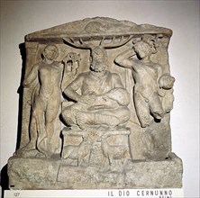 Cernunnos, Celtic horned god, Gallo-Roman relief, Reims, France. Artist: Unknown